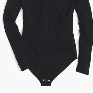 J. Crew Tops - J. Crew Black Wrap Bodysuit J. Crew Tops - J. Crew Black Wrap Bodysuit